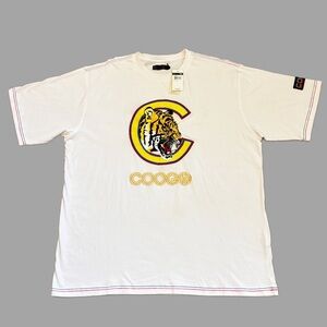 Coogi Men’s 4XL T-Shirt with Embroidered Tiger and Logo on Front NWT